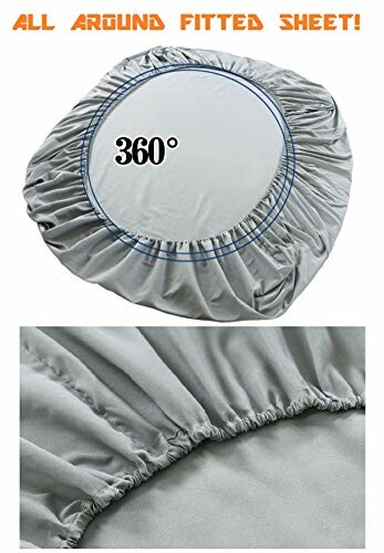 360-degree fitted sheet with elastic edges.