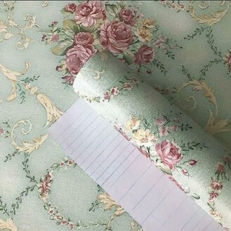 Teemall Vintage Blooming Flower Wallpaper