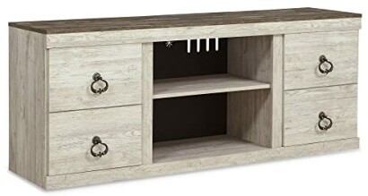 Signature Design by Ashley Willowton Shabby Chic Large TV Stand