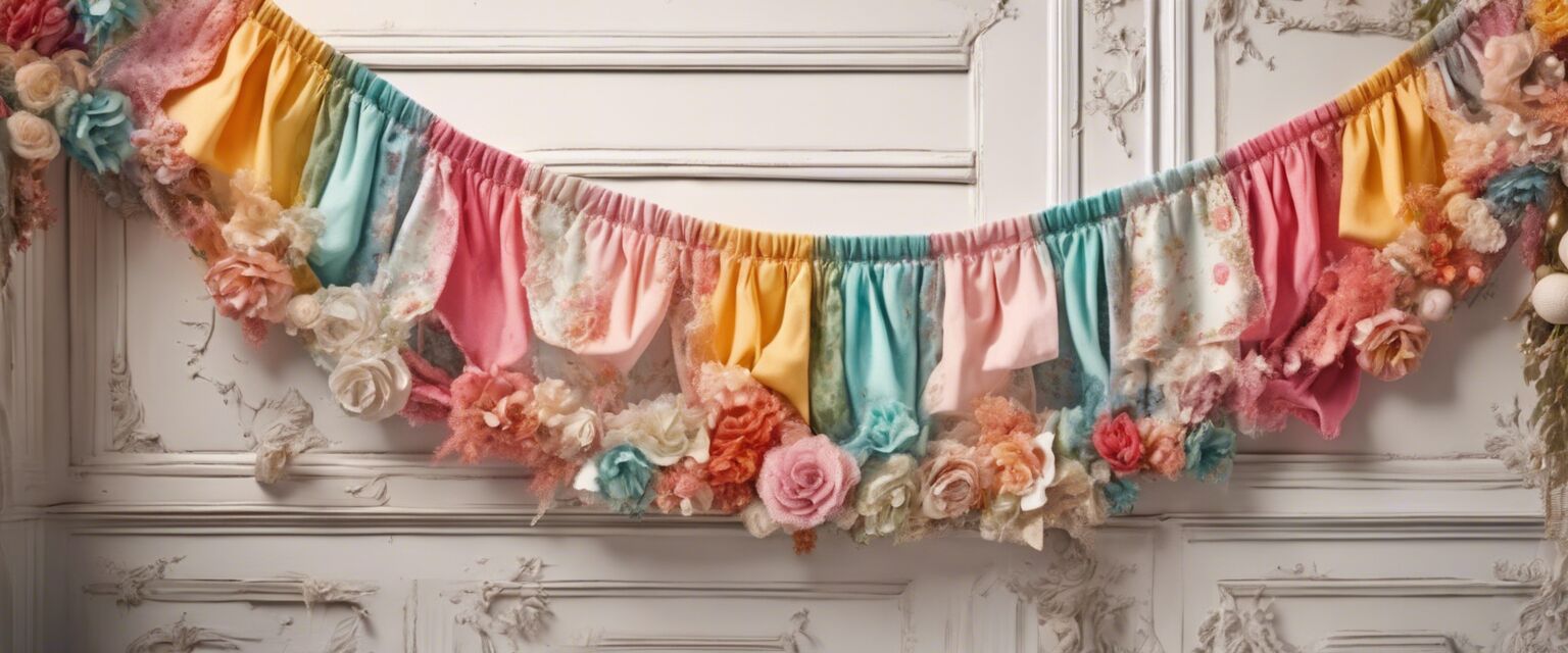 Shabby chic fabric garland