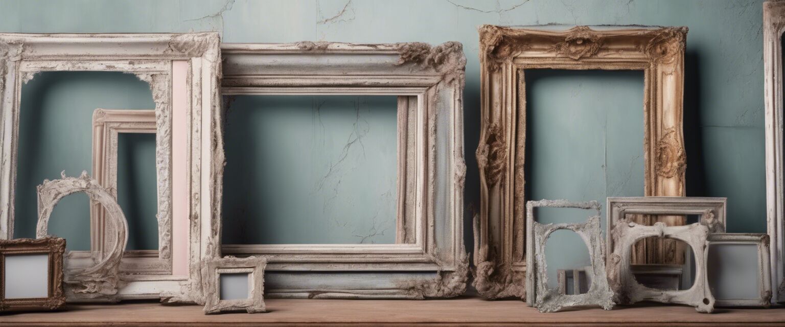 Distressed shabby chic picture frames